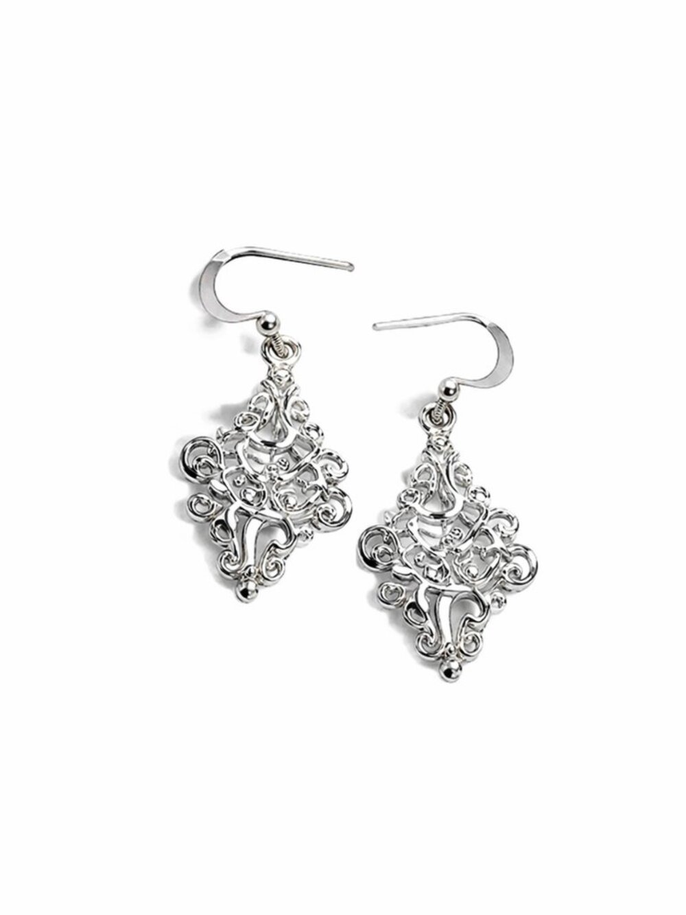 Sterling Silver “Vintage Filigree Drop Earrings” | Vintage Style